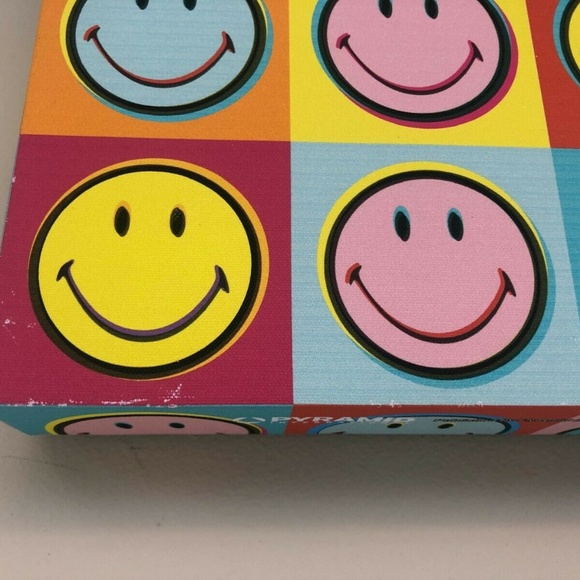 NEW Smiley 'Pop Art' Canvas Wrapped Warhol Style - Picture 5 of 8
